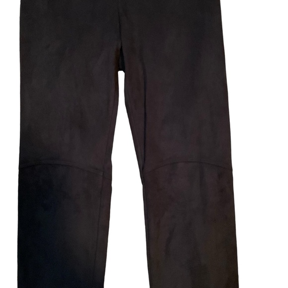 Lysse Black Stretch Pull-on Trouser Pant Size S Suede Feel - Picture 2 of 8